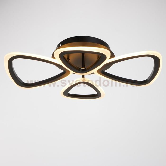 Люстра с ПДУ 59111/4BK LED 84Вт 3000-6000К диммер черный 61,5х38х7,5 см