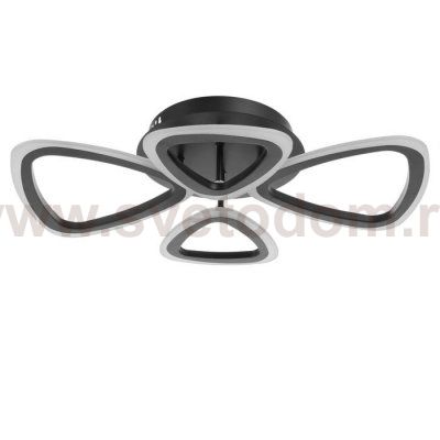 Люстра с ПДУ 59111/4BK LED 84Вт 3000-6000К диммер черный 61,5х38х7,5 см