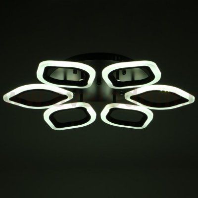 Люстра с ПДУ 59112/6 LED 96Вт 3000-6000К диммер черный 59,5х59,5х7,5 см