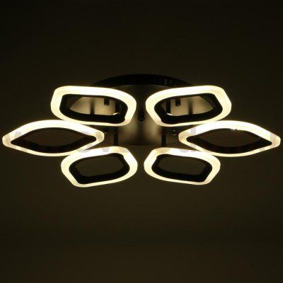 Люстра с ПДУ 59112/6 LED 96Вт 3000-6000К диммер черный 59,5х59,5х7,5 см