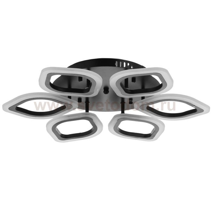 Люстра с ПДУ 59112/6 LED 96Вт 3000-6000К диммер черный 59,5х59,5х7,5 см