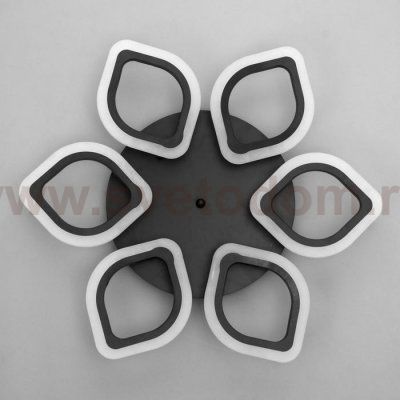 Люстра с ПДУ 59112/6 LED 96Вт 3000-6000К диммер черный 59,5х59,5х7,5 см