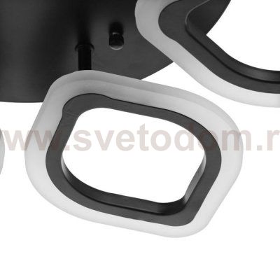 Люстра с ПДУ 59112/6 LED 96Вт 3000-6000К диммер черный 59,5х59,5х7,5 см