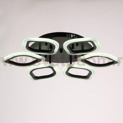 Люстра с ПДУ 59112/6 LED 96Вт 3000-6000К диммер черный 59,5х59,5х7,5 см