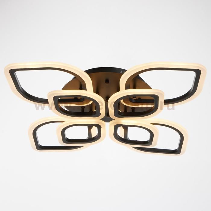 Люстра с ПДУ 59113/8 LED 168Вт 3000-6000К диммер черный 76х76х12 см