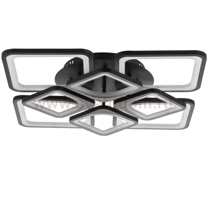 Люстра с ПДУ 59112/8BK LED 240Вт 3000-6000К диммер черный 55х55х10 см