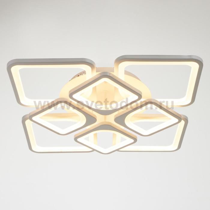 Люстра с ПДУ 59112/8WT LED 240Вт 3000-6000К диммер белый 55х55х10 см