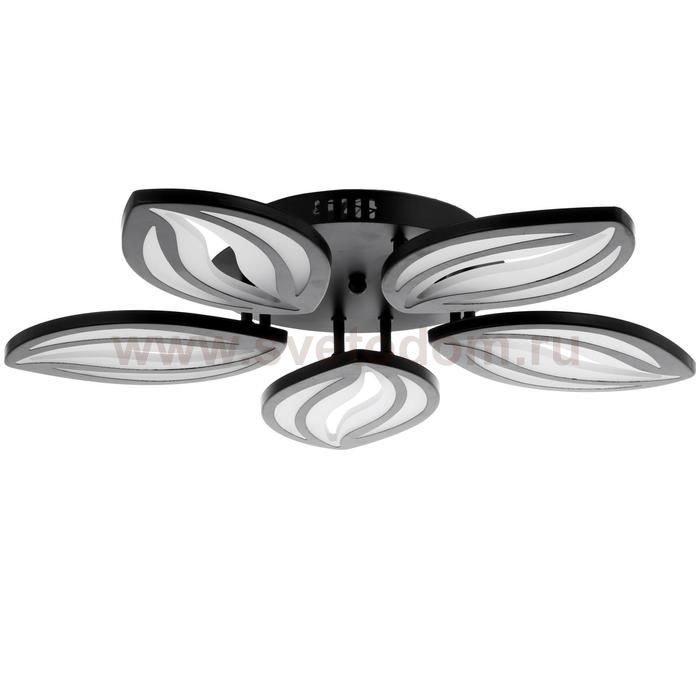 Люстра с ПДУ 59113/5BK LED 120Вт 3000-6000К диммер черный 55х55х7 см