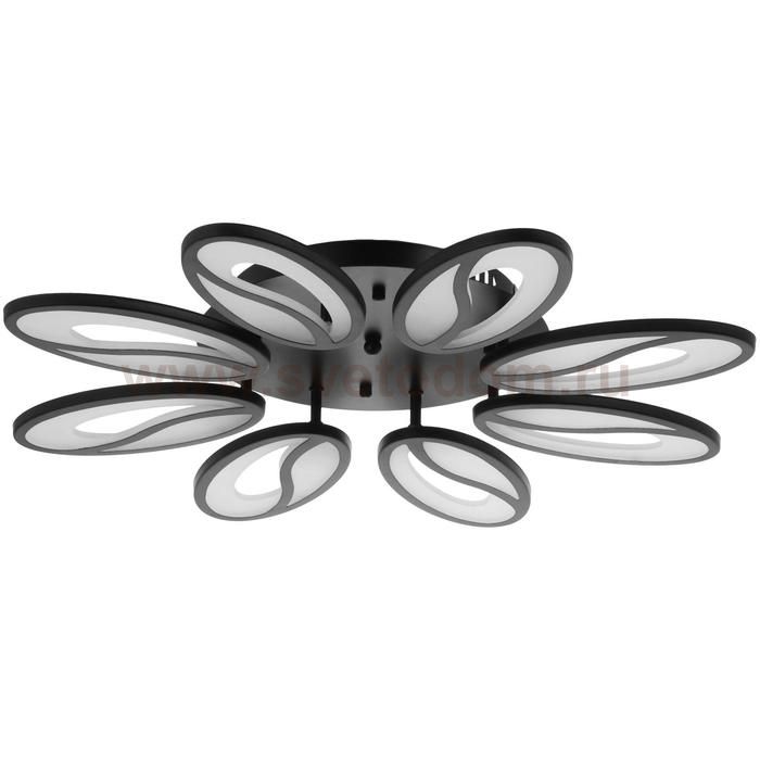 Люстра с ПДУ 59114/8BK LED 160Вт 3000-6000К диммер черный 70х70х7 см