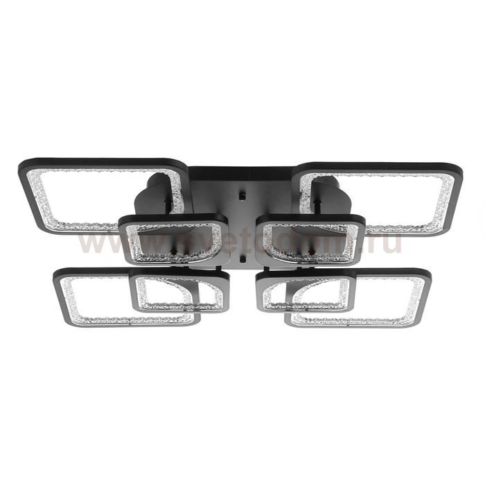 Люстра с ПДУ 59117/8BK LED 240Вт 3000-6000К диммер черный 55х55х10 см