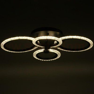 Люстра с ПДУ 59119/4BK LED 80Вт 3000-6000К диммер черный 60х40х10 см