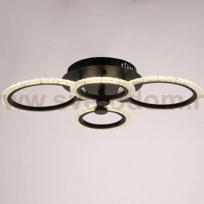 Люстра с ПДУ 59119/4BK LED 80Вт 3000-6000К диммер черный 60х40х10 см