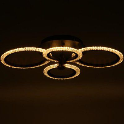 Люстра с ПДУ 59119/4BK LED 80Вт 3000-6000К диммер черный 60х40х10 см