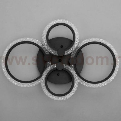 Люстра с ПДУ 59119/4BK LED 80Вт 3000-6000К диммер черный 60х40х10 см