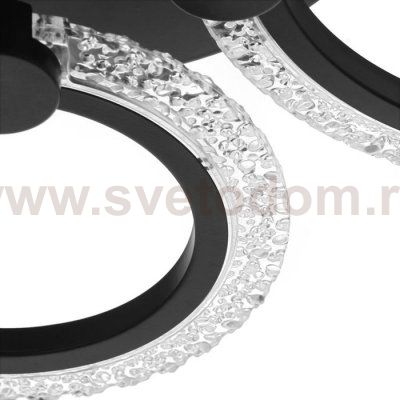 Люстра с ПДУ 59119/4BK LED 80Вт 3000-6000К диммер черный 60х40х10 см