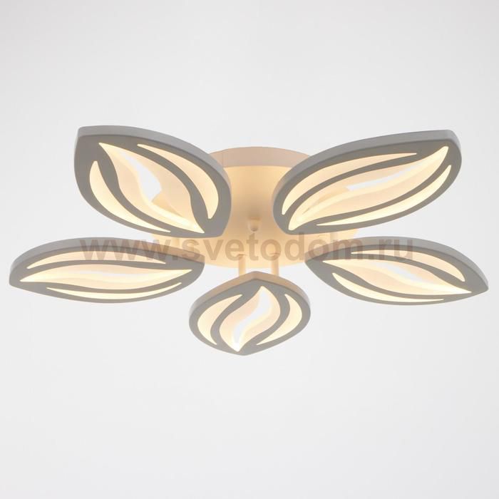 Люстра с ПДУ 59113/5WT LED 120Вт 3000-6000К диммер белый 55х55х7 см