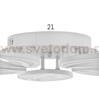 Люстра с ПДУ 59113/5WT LED 120Вт 3000-6000К диммер белый 55х55х7 см