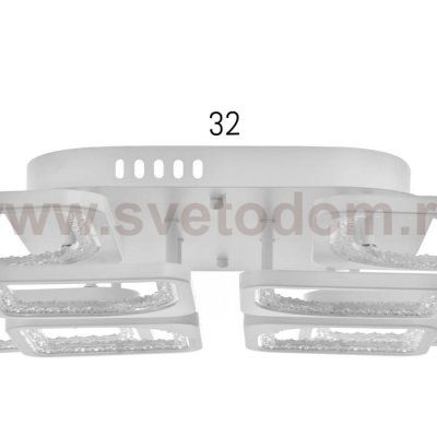 Люстра с ПДУ 59117/8WT LED 240Вт 3000-6000К диммер белый 55х55х10 см