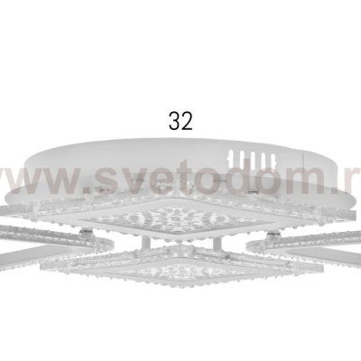 Люстра с ПДУ 59118/4WT LED 160Вт 3000-6000К диммер белый 55х55х5 см