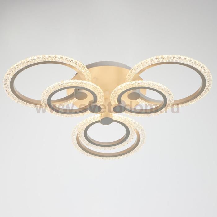 Люстра с ПДУ 59120/6WT LED 120Вт 3000-6000К диммер белый 65х65х10 см