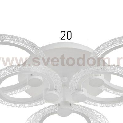 Люстра с ПДУ 59120/6WT LED 120Вт 3000-6000К диммер белый 65х65х10 см