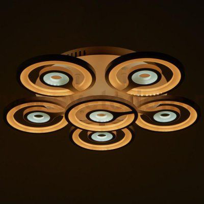 Люстра с ПДУ 59121/6WT LED 150Вт 3 режима диммер белый 52х52х14 см