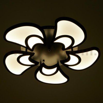 Люстра с ПДУ 59135/5BK LED 75+75Вт 3 режима диммер черный 60х60х14 см