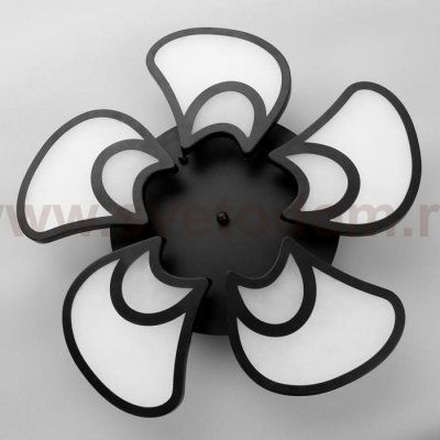 Люстра с ПДУ 59135/5BK LED 75+75Вт 3 режима диммер черный 60х60х14 см