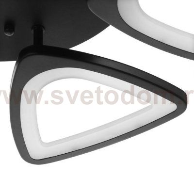 Люстра с ПДУ 59122/6BK LED 110Вт 3 режима диммер черный 40х40х14 см