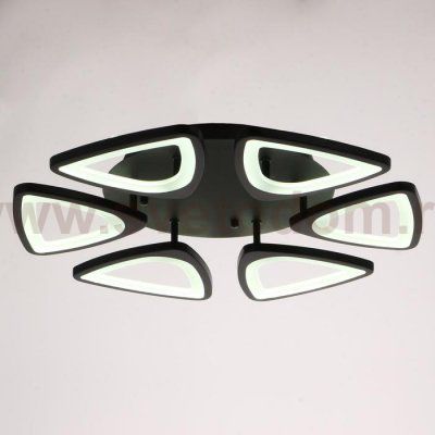 Люстра с ПДУ 59122/6BK LED 110Вт 3 режима диммер черный 40х40х14 см