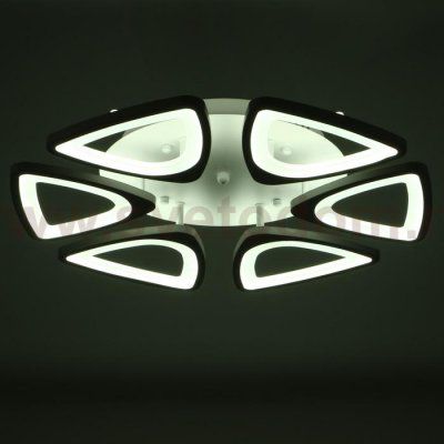 Люстра с ПДУ 59122/6WT LED 110Вт 3 режима диммер белый 40х40х14 см