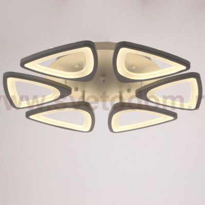 Люстра с ПДУ 59122/6WT LED 110Вт 3 режима диммер белый 40х40х14 см