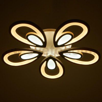 Люстра с ПДУ 59125/5WT LED 90+90Вт 3 режима диммер белый 65х65х14 см