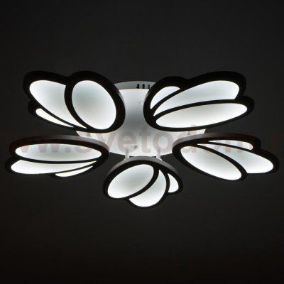 Люстра с ПДУ 59133/5WT LED 70+70Вт 3 режима диммер белый 67х67х14 см