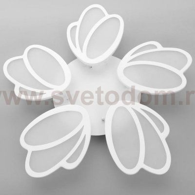 Люстра с ПДУ 59133/5WT LED 70+70Вт 3 режима диммер белый 67х67х14 см