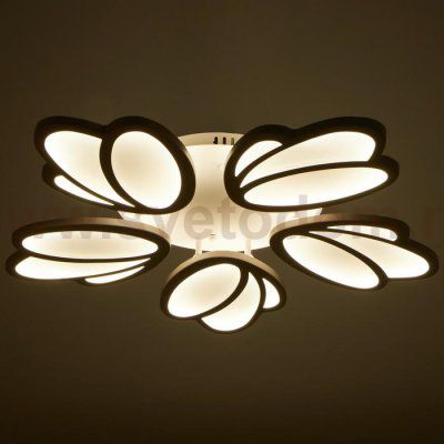 Люстра с ПДУ 59133/5WT LED 70+70Вт 3 режима диммер белый 67х67х14 см