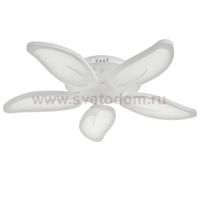 Люстра с ПДУ 59128/5WT LED 70+70Вт 3 режима диммер белый 67х67х14 см