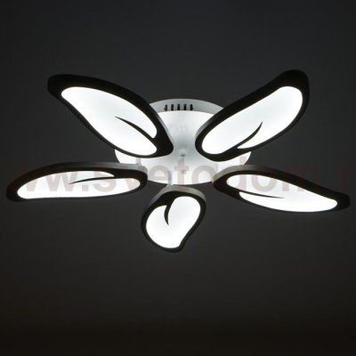 Люстра с ПДУ 59128/5WT LED 70+70Вт 3 режима диммер белый 67х67х14 см