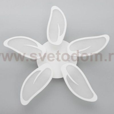 Люстра с ПДУ 59128/5WT LED 70+70Вт 3 режима диммер белый 67х67х14 см