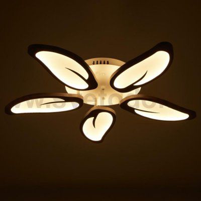 Люстра с ПДУ 59128/5WT LED 70+70Вт 3 режима диммер белый 67х67х14 см