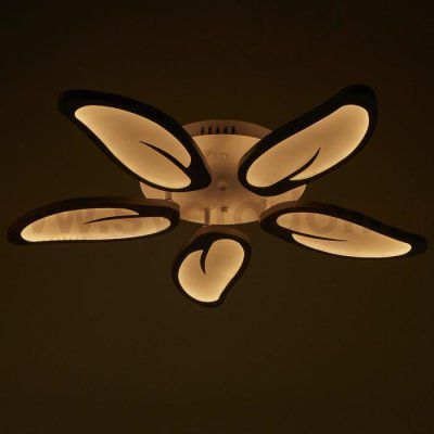 Люстра с ПДУ 59128/5WT LED 70+70Вт 3 режима диммер белый 67х67х14 см