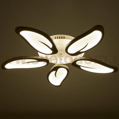 Люстра с ПДУ 59128/5WT LED 70+70Вт 3 режима диммер белый 67х67х14 см