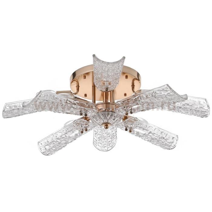 Люстра 86304/8 E14 40Вт+LED 9Вт золото 50х50х20 см