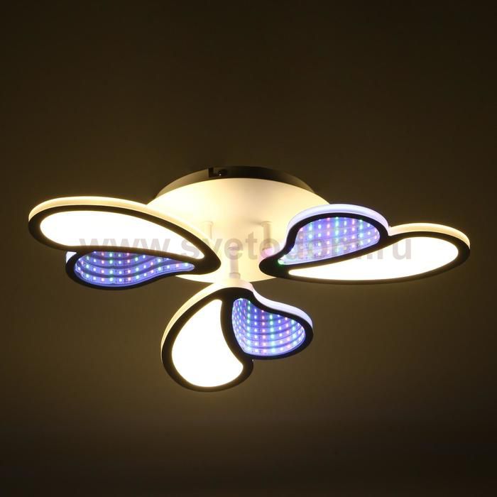 Люстра с ПДУ 69663/3WT LED 75Вт диммер 3000-6000K белый 50х50 см