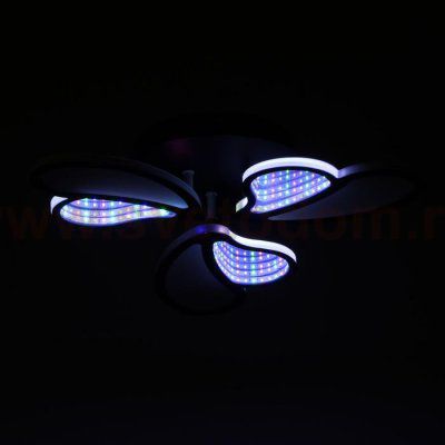 Люстра с ПДУ 69663/3BK LED 75Вт диммер 3000-6000K черный 50х50 см