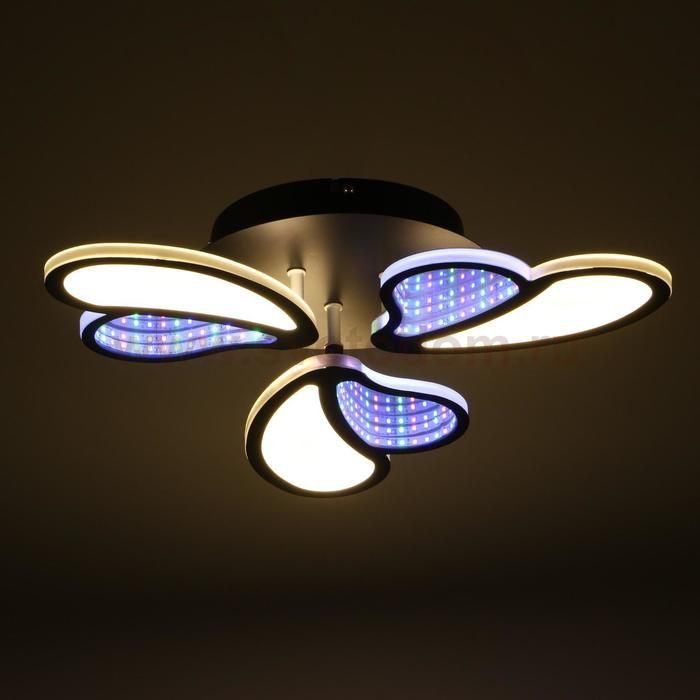 Люстра с ПДУ 69663/3BK LED 75Вт диммер 3000-6000K черный 50х50 см