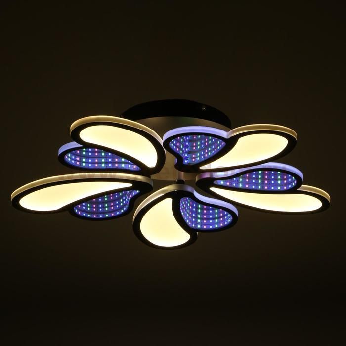 Люстра с ПДУ 69663/5BK LED 125Вт диммер 3000-6000K черный 50х50 см