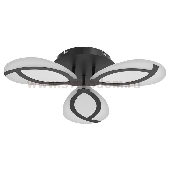 Люстра с ПДУ 69664/3BK LED 69Вт диммер 3000-6000K черный 55х55 см