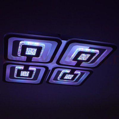 Люстра с ПДУ 69667/5WT LED 275Вт диммер RGB 3000-6000K белый 48х48х10 см