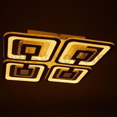 Люстра с ПДУ 69667/5WT LED 275Вт диммер RGB 3000-6000K белый 48х48х10 см